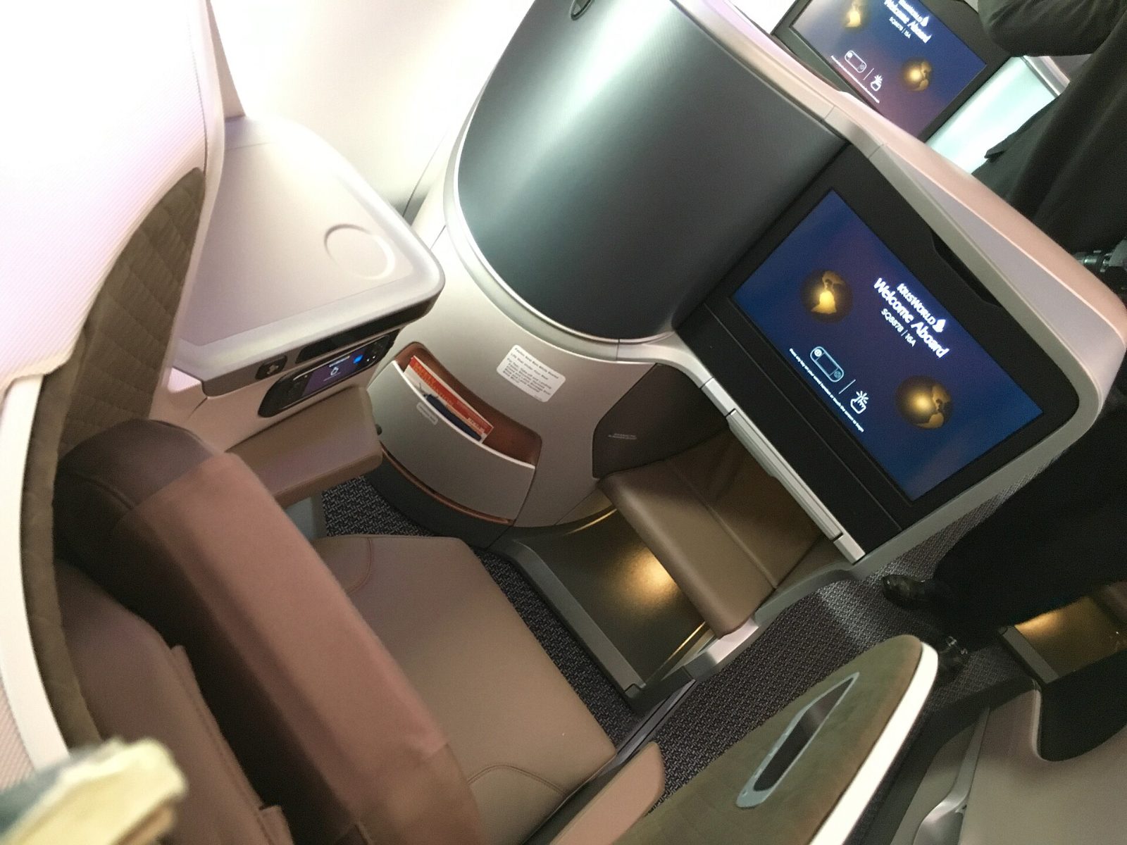 シンガポール航空 787-10 ビジネスクラス(2)