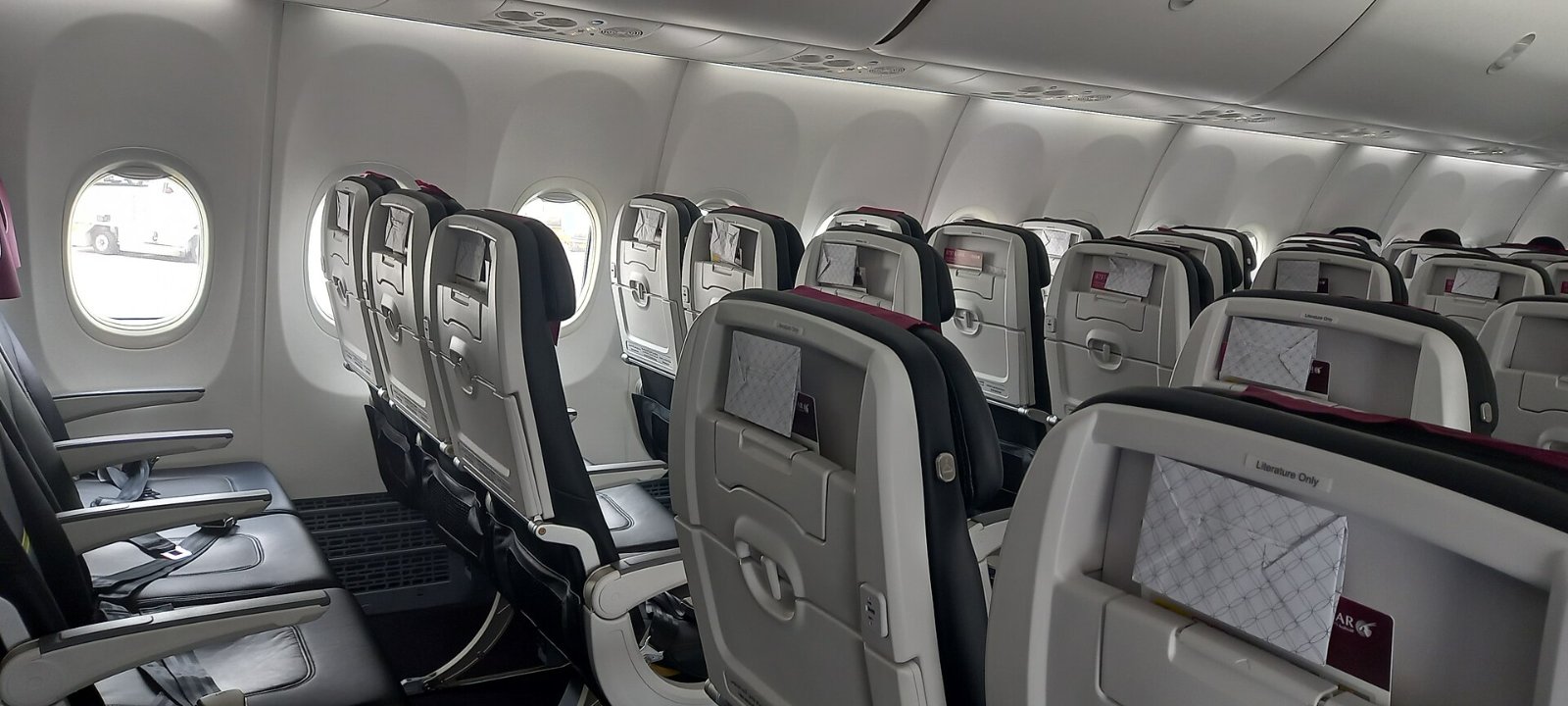 カタール航空のエコノミークラス（写真は別の機体のもの）